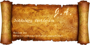 Jobbágy Antónia névjegykártya